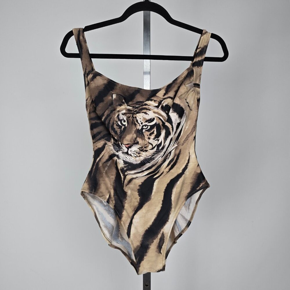 Vintage Tiger Print Swim Suit Size S/M